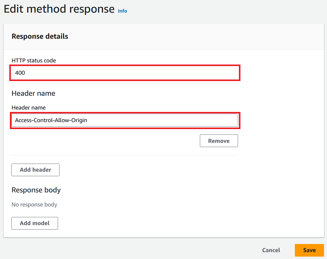 method response header and code