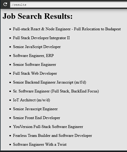 job titles listed