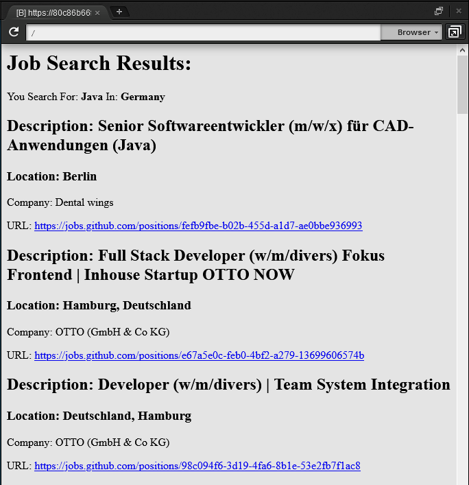 search results with jobs in germany