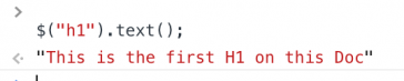 this is the first h1 on this doc