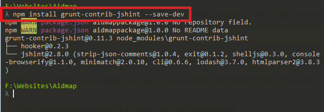 installing js hint module