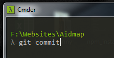 git commit in console
