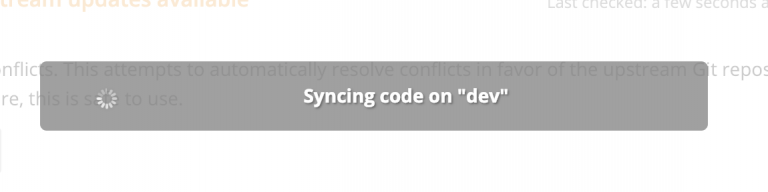 syncing code on dev