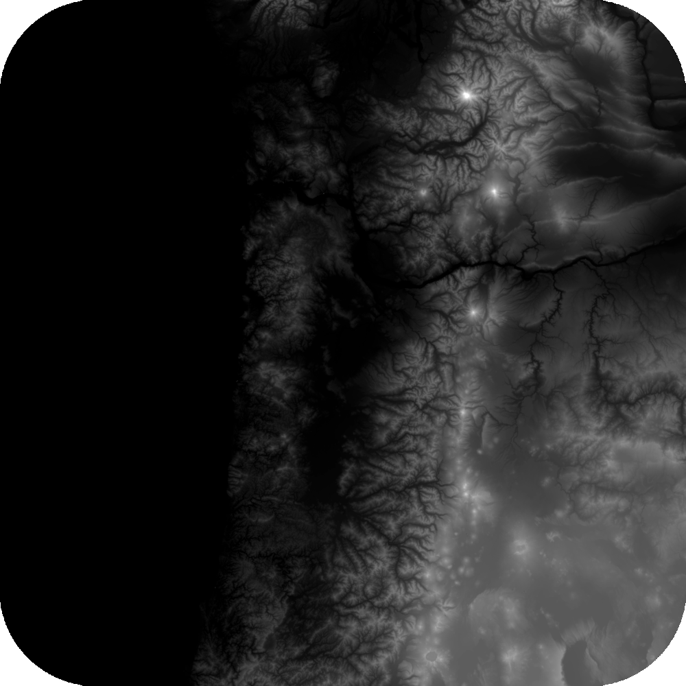 Cascades heightmap